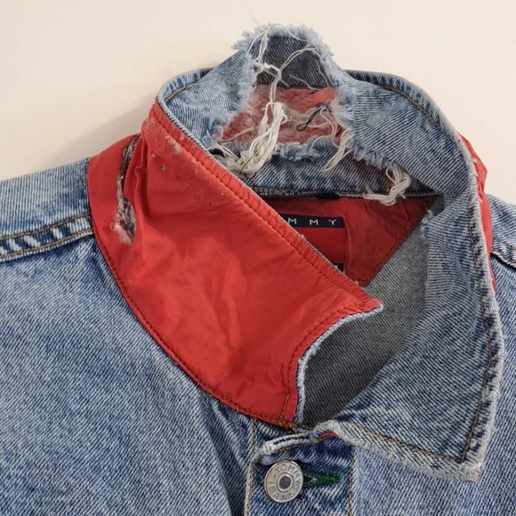 Destroyed Tommy Jean Jacket Size XL - Picture 8 of 17